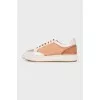 Men's brown leather sneakers