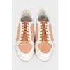 Men's brown leather sneakers