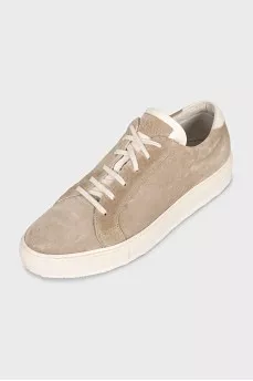 Men's brown lace-up sneakers