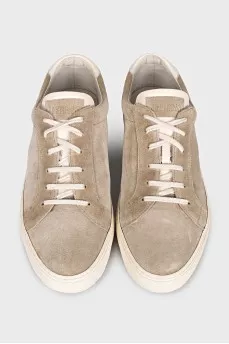 Men's brown lace-up sneakers