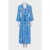 Silk robe dress with tag
