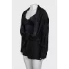 Silk mini dress with long sleeves