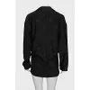 Silk mini dress with long sleeves