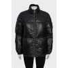 Black straight-cut down jacket