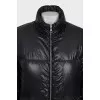Black straight-cut down jacket