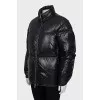 Black straight-cut down jacket