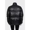 Black straight-cut down jacket