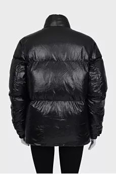 Black straight-cut down jacket