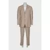 Men's beige wool suit