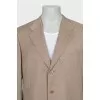 Men's beige wool suit