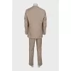 Men's beige wool suit