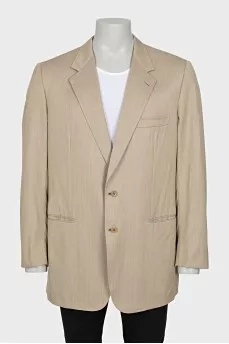 Men's beige wool jacket