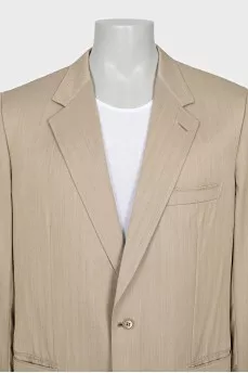 Men's beige wool jacket