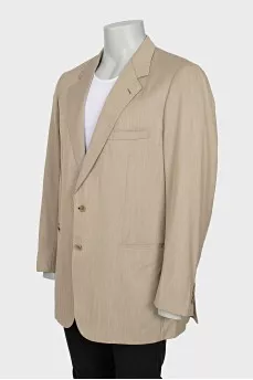 Men's beige wool jacket