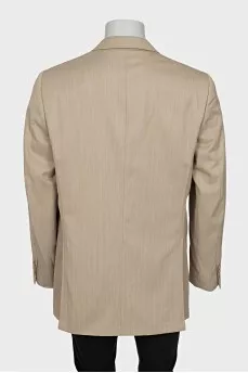 Men's beige wool jacket