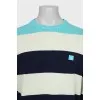 Men's wide striped wool jumper