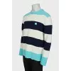 Men's wide striped wool jumper