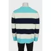 Men's wide striped wool jumper