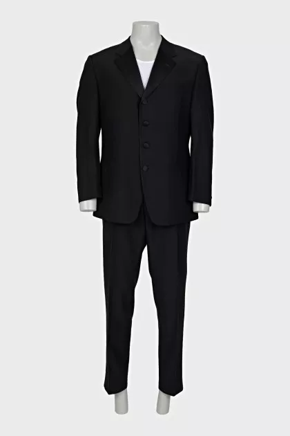 Men's black suit with trousers