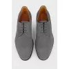Gray men's nubuck shoes