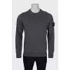 Men's sweatshirt with a patch on the sleeve