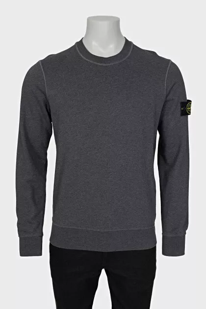 Men's sweatshirt with a patch on the sleeve