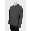 Men's sweatshirt with a patch on the sleeve