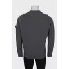Men's sweatshirt with a patch on the sleeve