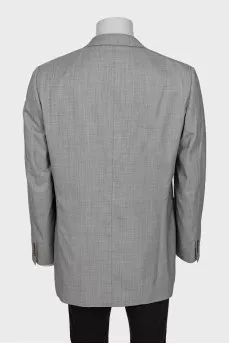 Men's gray wool and silk jacket