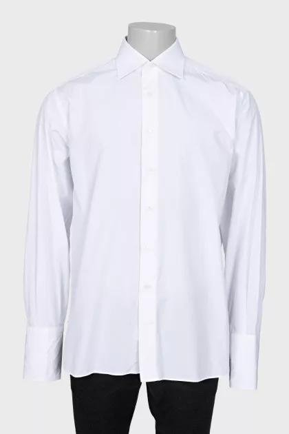 Men's straight white shirt
