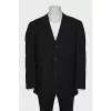 Men's straight-cut wool suit