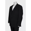Men's straight-cut wool suit