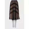 Midi skirt with mesh