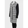 Long cardigan with a zipper