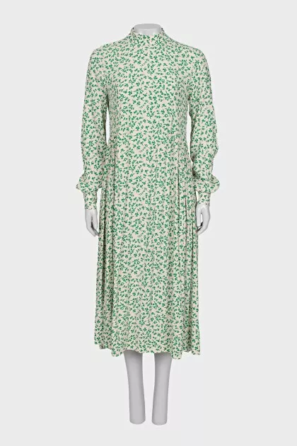 Maxi dress in green print