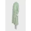 Maxi dress in green print