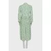 Maxi dress in green print