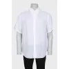 Men's white linen shirt