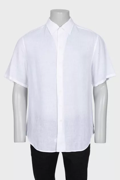 Men's white linen shirt