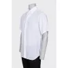 Men's white linen shirt