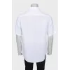 Men's white linen shirt