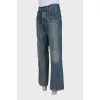 Men's wide-leg jeans with buttons