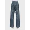 Men's wide-leg jeans with buttons