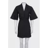 Dress with wide striped sleeves