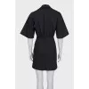 Dress with wide striped sleeves