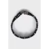 Men's bracelet made of silver and onyx