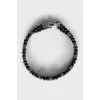 Men's bracelet made of silver and onyx