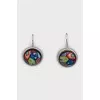 White gold earrings with enamel