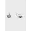 White gold earrings with enamel