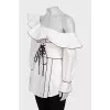 Fitted blouse with lacing